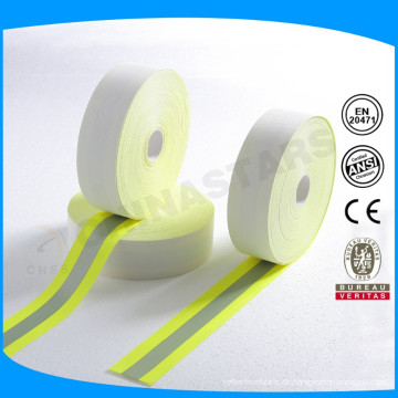 10CM gelbes silbernes gelbes reflektierendes Klebeband für Feuerwehrmannkleidung